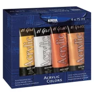   KREUL El Greco metál színek akrilfesték készlet – El Greco Acrylic Metallic Colors 75 ml (4  db)