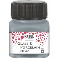   KREUL Glass & Porcelain metál ezüst üveg  és porcelánfesték – Glass & Porcelain Classic Metallic Silver 20 ml