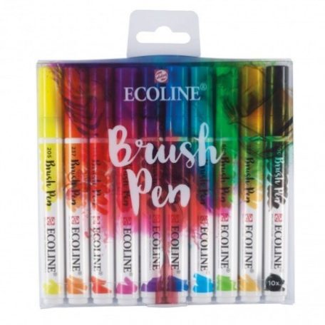Akvarell ecsetfilc készlet , Talens Ecoline / Brush Pen Set - 10 (10 db)