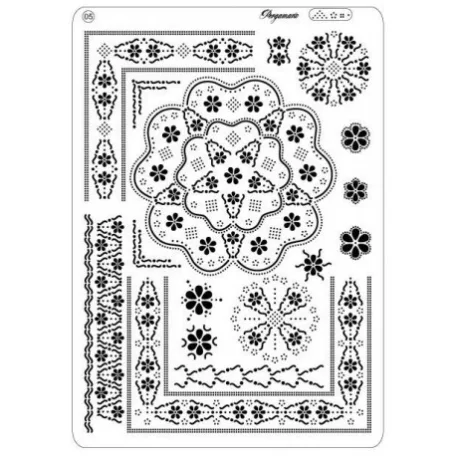 Fém sablon 31455, Pergamano Grid / Multi Grid 05  (1 db)