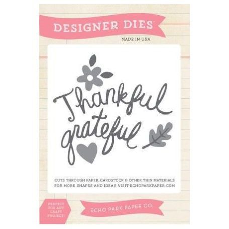 Vágósablon , Designer Dies / Thankful (1 csomag)
