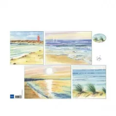 Kivágóminta / Decoupage papír  , Tiny / Beach -  (1 ív)