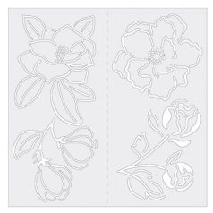   Stencil , Mixed Media / Butterfly Effect Book Stencil & Washi Holder - Flowers (2 db)