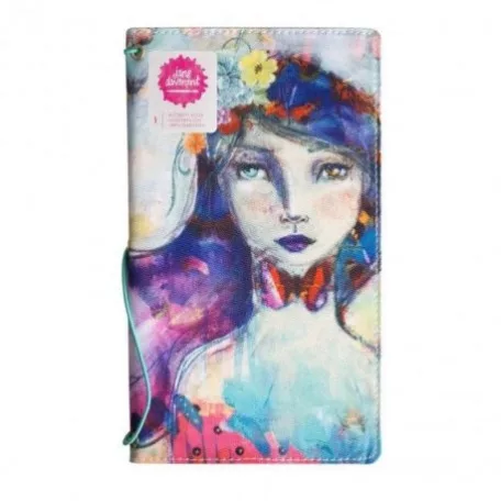 Vászonborítású úti vázlatkönyv 5"X9", Mixed Media / Butterfly Effect Book - Butterfly Girl (1 csomag)