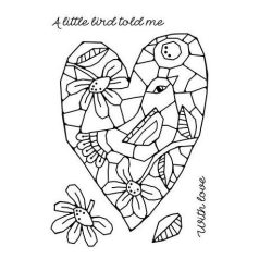   Szilikonbélyegző készlet FRS644, Clear Magic Singles / Mosaic Heart - Szív Mozaik (1 csomag)