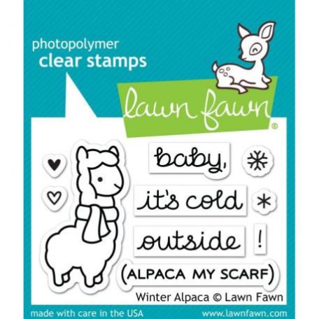 Szilikonbélyegző LF981, Clear Stamps / Winter Alpaca -  (1 db)