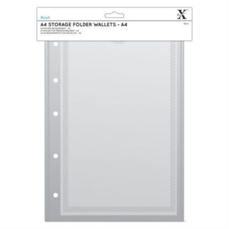 Lefűzhető tárolózseb A4, Storage / Xcut Folder Wallets - A4 (5 db)