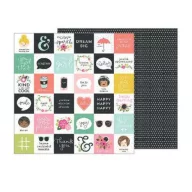   Scrapbook papír 12", Girl Squad / Hello Friends -  (1 ív)