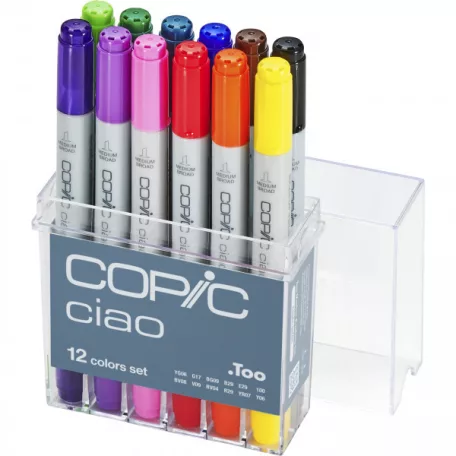 Copic Ciao alkoholos marker készlet - Alap színek - 12 basic colors (12 db)