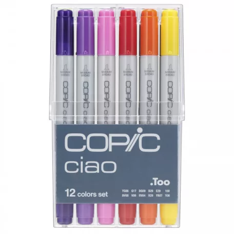 Copic Ciao alkoholos marker készlet - Alap színek - 12 basic colors (12 db)