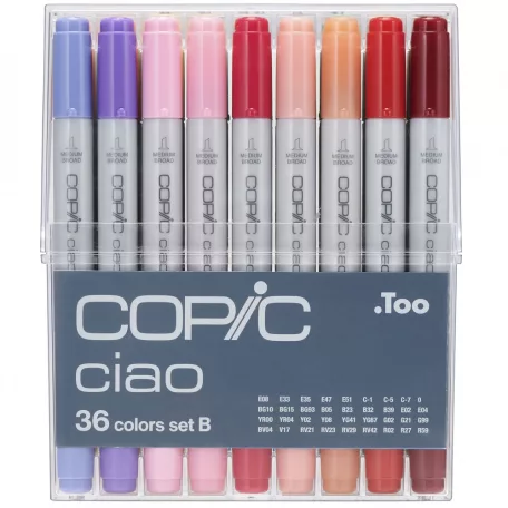 Copic Grafikai filctoll készlet B, Copic Ciao Set B (36 db)