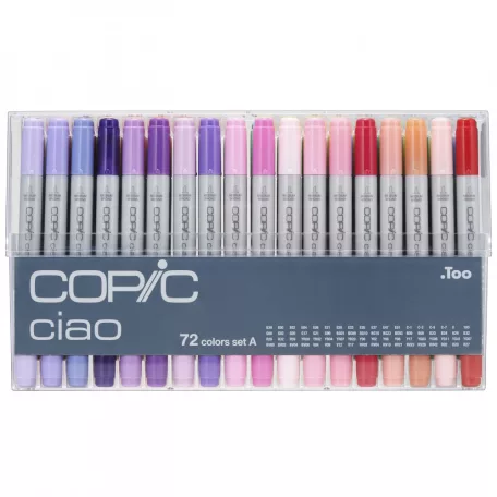 COPIC Grafikai filctoll készlet A, Copic Ciao Set A (72 db)
