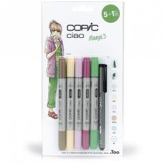 Copic Ciao alkoholos marker készlet, Manga 3 - (5+1 db)