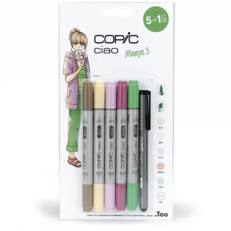 Copic Ciao alkoholos marker készlet, Manga 3 - (5+1 db)