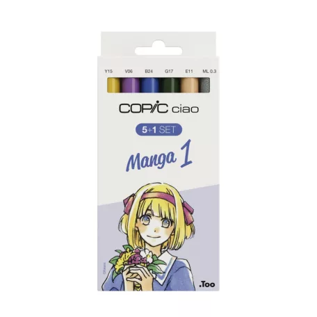 Copic Ciao alkoholos marker készlet, Manga 1 - (5+1 db)