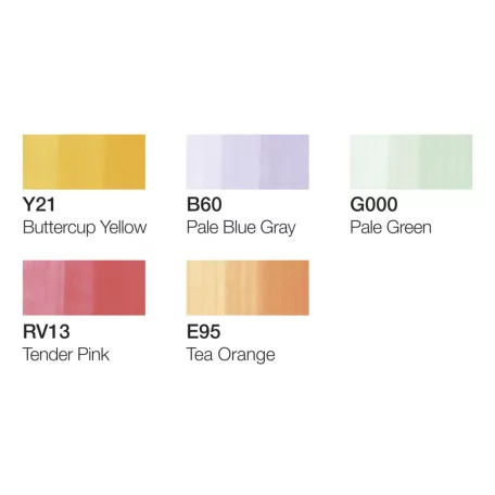 Copic Ciao alkoholos marker készlet, Pastels - (5+1 db)