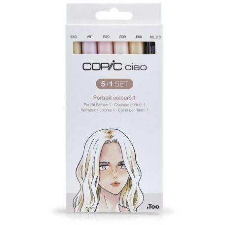 Copic Ciao alkoholos marker készlet - Skin tones (5+1 db)