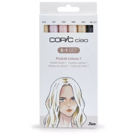 Copic Ciao alkoholos marker készlet - Skin tones (5+1 db)