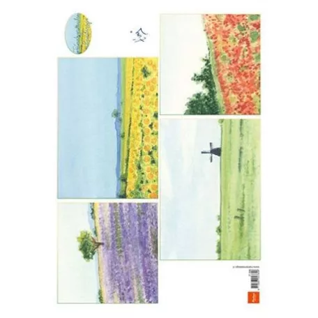 Kivágóminta Tiny's background: landscape -  (1 ív)