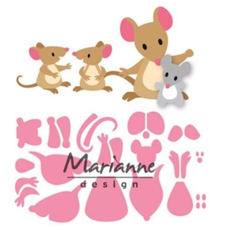 Vágósablon COL1437, Collectables / Eline's mice family -  (1 csomag)