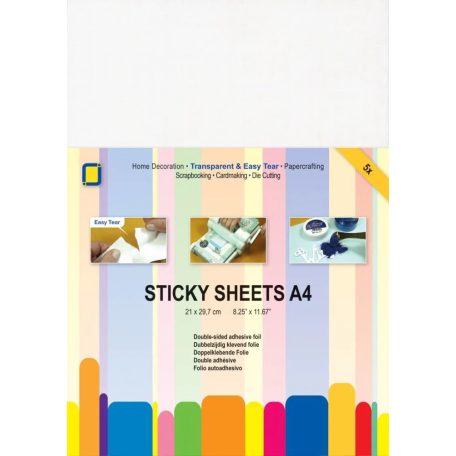 JEJE Kétoldalas ragasztólap A4 - Kézi vágógéphez - Sticky sheets (5 ív)
