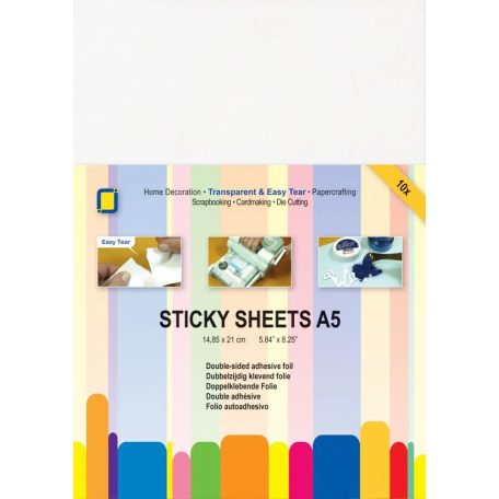 JEJE Kétoldalas ragasztólap A5 - Kézi vágógéphez - Sticky sheets (10 ív)