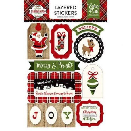 3D matrica , A Perfect Christmas / Layered Stickers (1 csomag)