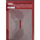 CREAlies vágósablon - Téglalapok dupla varrásvonallal - Crea-Nest-Lies XXL 36 - Rectangles with double stitchline (12 db)