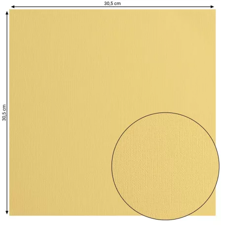 Scrapbook alapkarton 12" (30 cm) - Corn - Kukorica - Texturált felületű - Cardstock texture (1 ív)