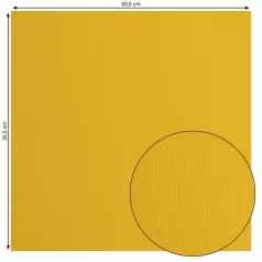   Scrapbook alapkarton 12" (30 cm) - Bee - Mézsárga - Texturált felületű - Cardstock texture (1 ív)