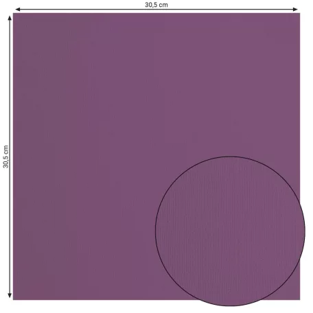 Scrapbook alapkarton 12" (30 cm) - Clematis - Klemátisz lila - Texturált felületű - Cardstock texture (1 ív)