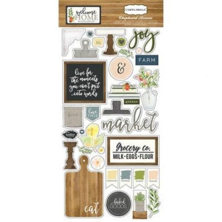 Chipboard matric 6X12", Welcome Home / Chipboard (1 csomag)
