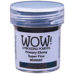   Domborító por fekete 15ml / Super Fine, Primary/Ebony - WOW! Embossing Powder (1 db)