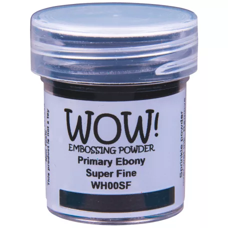 Domborító por fekete 15ml / Super Fine, Primary/Ebony - WOW! Embossing Powder (1 db)