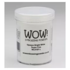   Domborító por 160ml / Super Fine, Nagy kiszerelés/Opaque Bright White - WOW! Embossing Powder (1 db)