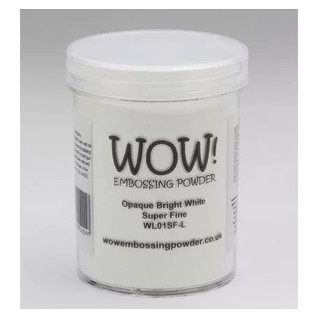 Domborító por 160ml / Super Fine, Nagy kiszerelés/Opaque Bright White - WOW! Embossing Powder (1 db)