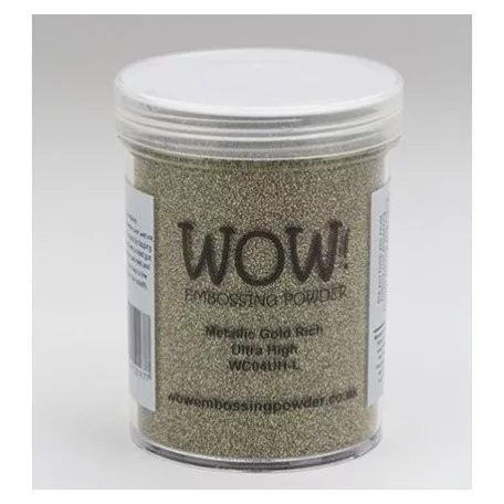 Domborító por 160ml / Ultra High, Nagy kiszerelés/Metallic Gold Rich - WOW! Embossing Powder (1 db)