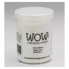   Domborító por 160ml / Super Fine, Nagy kiszerelés/Clear Gloss - WOW! Embossing Powder (1 db)
