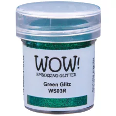   Domborító por 15ml / Regular, Embossing Glitters/Green Glitz - WOW! Embossing Powder (1 db)