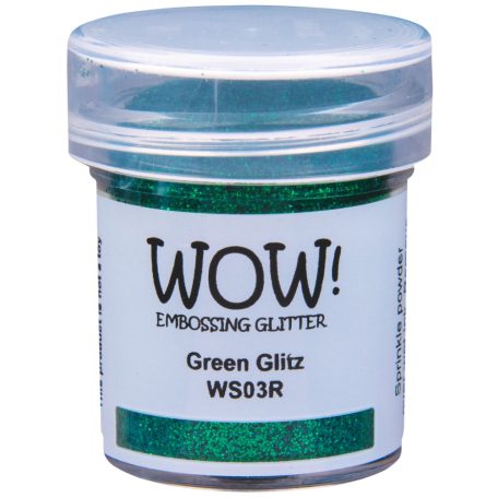 Domborító por 15ml / Regular, Embossing Glitters/Green Glitz - WOW! Embossing Powder (1 db)