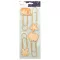 Díszítőelem , Dear Lizzy - Star Gazer / Paper Clip Wood Icons -  (4 db)