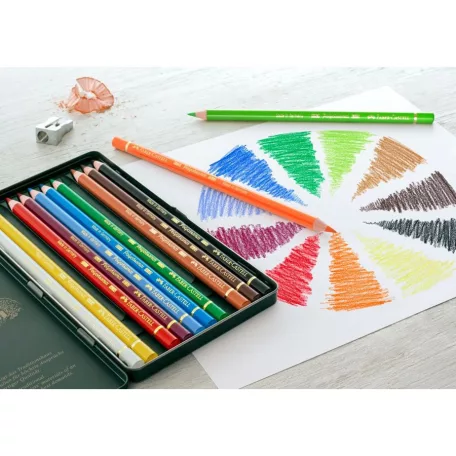 Faber-Castell Polychromos színes ceruza készlet / Fémdobozban - (12 db)