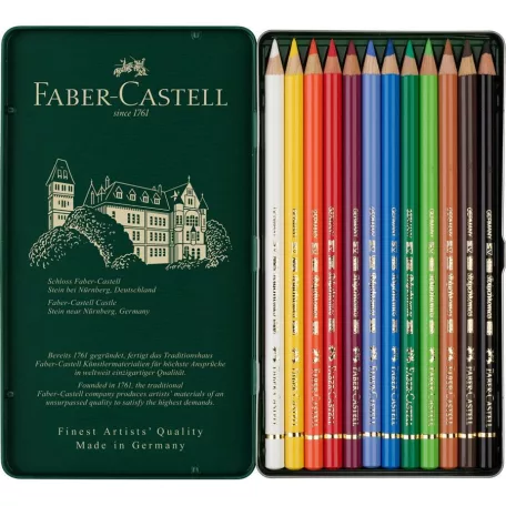 Faber-Castell Polychromos színes ceruza készlet / Fémdobozban - (12 db)