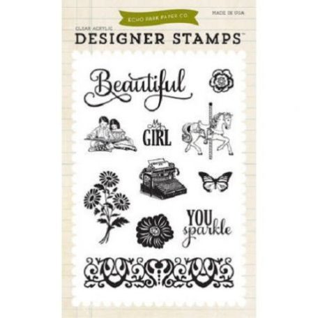 Szilikonbélyegző , Designer Stamp / Beautiful Girl (1 db)