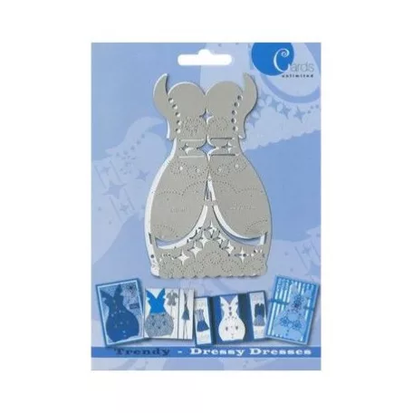 Kézi Domborító sablon , Cards Unlimited / Trendy - Dressy Dresses 2 (1 csomag)