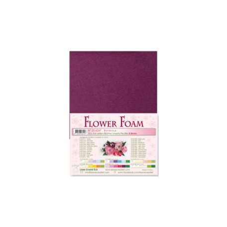 Habgumi - virágkészítéshez 254247, Flower Foam / Bordeaux -  (10 db)