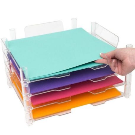 Scrapbook papír tároló, Stackable Paper Trays / WRMK Storage (4 db)