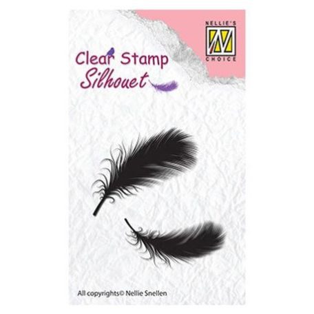 Szilikonbélyegző SIL023, Clear stamps / Silhouette Feathers -  (1 csomag)
