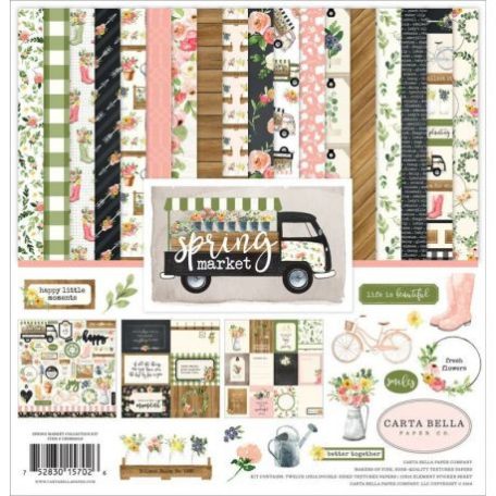 Papírkészlet 12", Spring Market / Collection Kit -  (1 csomag)