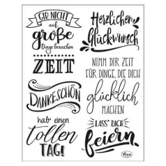   Szilikonbélyegző , Clear Stamps / Lettering Deutsch -  (1 csomag)